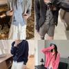 Cardigan de Tricô Dai Jiawen Estilo Coreano Vermelho Brilhante Base Cor Doce Retalhos Falso Duas Peças Novo Emagrecedor Nicho para Mulheres