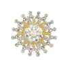 Moda liga strass girassol broche chapéu bolsa roupas acessórios senhoras temperamento fixo pino decorações
