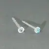 Accesorios para pendientes transparentes de material PC japonés y coreano protección ambiental no es fácil de alergia aguja de oreja de resina perforación de agujero de oreja taladro especial Pendiente de copa