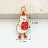 Accesorios para Adornos Navideños de Muñeco de Nieve DIY Transfronterizos Adornos Hechos a Mano de Papá Noel Accesorios para Adornos DIY Esmaltados