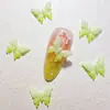 Popular Arte de Uñas de Mariposa Colorida con Brillo Degradado, Pinza para Uñas Versátil Portátil 3D, Accesorios de Resina Artificial DIY