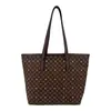 Bolsa de Ombro Única com Estampa Vintage de Grande Capacidade Bolsa de Mão para o Trabalho Versátil Bolsa Tote Moderna Europeia e Americana para Mulheres