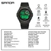 Reloj Electrónico Deportivo Multifuncional Luminoso Sanda para Hombre, Cronómetro Impermeable, Reloj para Estudiantes con Temporizador, Reloj Personalizado de Doble Hora para Mujer