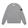 Sudadera Sto Stone de cuello redondo, forrada de forro polar, básica, color liso, manga larga, para otoño e invierno, para hombre y mujer, versátil, Island Stone