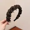 Gipsófila Romántica Satén Envoltorio Peine Dental Diadema Moda Simple Esponjosa Corona Alta Adelgazante Cara Diadema Pequeña Diadema para el Cabello