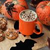 Posavasos de Murciélago de Fieltro Posavasos de Mesa para Bebidas de Halloween Posavasos de Fieltro Negro Antideslizante Resistente al Calor Decoración de Fiesta