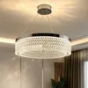 Lustre circular de cristal moderno, luminária de cristal para sala de estar, iluminação feita sob medida para casas modelo de villa duplex