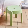Taburete de Plástico para Uso Doméstico, Engrosado y Apilable, Adecuado para Sala de Estar, Banco Redondo, Silla de Mesa de Comedor, Estilo Nórdico, Taburete Molino de Viento Minimalista Moderno