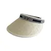 Sombrero de Paja Abierto con Letras de Comercio Exterior Transfronterizo para Mujer, Sombrero de Sol de Playa Versátil Casual de Verano con Protección UV Negra