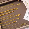 Corrente para Clavícula Cor de Ouro Areia Lunar Simples Corrente em O Corrente Chopard Corrente com Fivela Agulha M Corrente para Suéter Versátil Acessórios de Joias