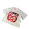 Camiseta Holgada de Verano Hip Hop Street con Estampado de Figura y Letra "I Got A Thang For You" para Hombre y Mujer