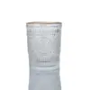Vaso de Agua de Girasol Repujado Retro Estilo Europeo, Vaso de Vidrio Transparente con Borde Dorado, Vaso para Jugo, Vaso de Recuerdo, Taza de Café
