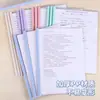 Clip de Barra de Tracción Color Morandi A4 Engrosado Gran Capacidad Estudiante Cubierta de Libro Transparente Papel de Examen Carpeta de Barra Triangular