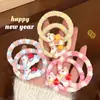 Cuerda Creativa para Cola de Caballo Año Nuevo del Caballo para Niños, Linda Cuerda Trenzada Doble para Cola de Caballo Accesorio para el Cabello, Goma Elástica Alta Simple