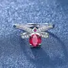 Comercio Electrónico en Vivo Transfronterizo Color Popular Tesoro Combinación Anillo Abierto de Lujo para Mujer Suministro Europeo y Americano Anillo de Zirconia para Mujer
