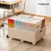 Caixa de Armazenamento de Livros com Rodas para Estudantes, Organizador de Livros de Plástico sob a Mesa, Estante Móvel de Grande Capacidade