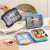 Lancheira de aço inoxidável 304 com três compartimentos, amigável para estudantes, simples, com alça, perfeita para funcionários de escritório embalarem o almoço para a cantina