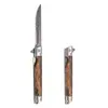 Navaja Plegable de Exterior 519 Navaja Portátil con Funda de Cuero Navaja de Camping Alta Dureza Navaja Afilada