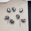 16*21mm Acrílico Glitter Fino Olho de Gato Coração Formato Furo Reto Contas DIY Corrente de Celular Chaveiro Acessórios de Caneta