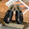 Mocasines Peludos para Mujer 2026 Otoño Invierno Estilo Caliente sin Cordones Suela Suave Cálidos Estilo Coreano Gorros Zapatos de Algodón Zapatos Pequeños de Cuero Peludos