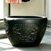 Tanque Grande de Água de Cerâmica de Jingdezhen, Aquário, Tanque Antigo Estilo Antigo, Bacia de Lótus Dormindo, Tanque Tradicional para Sala de Estar
