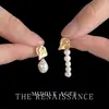 Pendientes de borla modelo AB de perla de agua dulce natural estilo vintage usado Pendientes artísticos retro de alta gama francesa