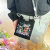Bolsa de Ombro Bambi Estilo Celebridade Bordada Estilo Japonês Coreano Bolsa Tote Versátil Casual de Mão para Primavera Verão Bolsa Feminina