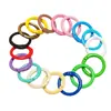 7005 # Argola de Mola Pintada Colorida 24mm Argola de Mola de Liga de Zinco Acessórios para Chaveiro Acessórios para Brinquedos de Pelúcia