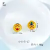Accesorios DIY de Oro de Arena Vietnamita de Larga Duración Filigrana Hueca Moneda Incrustada con Diamantes Barril de Cintura Pequeña Cuentas con Agujero Pasante Pulsera para Mujeres