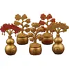 Árvore da Fortuna Ornamentos de Sorte para Virada Árvore da Fortuna Cabaça Ornamentos de Liga de Zinco Ornamentos de Liga para Virada Ornamentos Pequenos para Alívio de Estresse