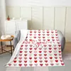 Manta del Día de San Valentín Manta de Franela Amor Decoración del Hogar Amor Romántico Adecuada para Pareja Árbol de Amor Cálido Manta de Cama