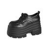 Zapatos de Plataforma Gruesa para Mujer que Aumentan la Altura para Personas Petitas, Novedad Otoño 2026 Moda Retro Estilo Británico Zapatos de Cuero