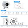 Ventilador de conducto redondo Hongguan para extracción de humos, ventilador centrífugo industrial micro de alta velocidad con bajo ruido y alta eficiencia para la eliminación de humos