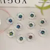 25mm Acrílico Transparente Duas Cores Arco-Íris Girassol Furo Passante Contas para Corrente de Celular Artesanal DIY Contas Soltas