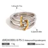 Anillo Múltiple Wanxing de Acero Inoxidable 18K Estilo Europeo y Americano con Diseño Único y Personalidad, Accesorio de Moda de Venta Caliente Transfronteriza
