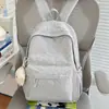 Mochilas de la Serie de Hilo Texturizado Gris de Cáñamo para Estudiantes de Secundaria y Preparatoria, Adecuadas para Clases Diarias, Salidas de Fin de Semana, Picnic y Bolsas Escolares Resistentes a las Manchas