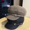 2026 Nueva Moda Británica Retro Versátil Octagonal para Mujer, Gorra de Periodista Adelgazante, Boina, Tendencia