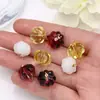 Accesorio Colgante de Vidrio Redondo con Forma de Calabaza para Pulseras Tejidas Diarias, Estilo Chino Hecho a Mano Accesorios Básicos Sueltos