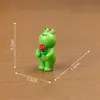 Micro-paisagem Fofa Lendo Comendo Sapo Japonês Boneco Fofo Grânulos Boneca Casa de Bonecas DIY Acessórios Decorativos Pequenos Enfeites