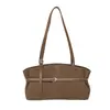 Bolso de Mano Retro con Hebilla de Cuero Genuino Escarchado de Alta Gama, Bloques de Color Empalmados, Bolso Versátil de Hombro Único para Viajes Diarios, Bolso Grande para Debajo del Brazo