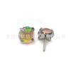 F136 Titânio Gelatina Aobao Quatro Garras com Pino Bola Opper Aurora Brincos Stud Labial Joias de Perfuração Liga de Titânio G23