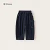 You Bao Huzhou Zhili Ropa Infantil Pantalones Casuales para Niños Color Sólido Versátil Pantalones de Trabajo para Niños Pequeños Puños Elásticos Elegantes Pantalones para Niños