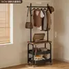 Perchero de pie estilo vintage cuidadosamente seleccionado para uso doméstico, perchero para ropa de dormitorio, perchero simple y estante de almacenamiento para la sala de estar