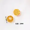 Nuevo anillo de cobre bañado en oro con incrustaciones de diamantes, caja mágica, cara de anillo pasante, accesorios de joyería hechos a mano con cuentas para pulsera y collar de cristal DIY