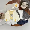 Ropa de protección solar estilo caricatura para bebés y niños pequeños, prenda exterior de verano fina y transpirable con capucha para niños y niñas