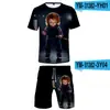 Padrão Bebê Fantasma de Filme de Terror 3D Impressão Digital Transfronteiriço Novo Terno Curto Casual Masculino Manga Curta