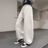 Pantalones de chándal para niñas Primavera y Otoño 2026 Nuevos Casual Estilo Coreano Pantalones de Pierna Ancha con Cintura Color Block para Niñas Mayores, Tendencia Transfronteriza