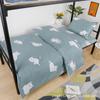 Dormitório universitário conjunto de três peças marca de moda cama de solteiro casal capa de edredom fronha lençol de cama resistente a manchas preto