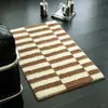 Alfombra de Piso Geométrica Simple Estilo Nórdico Flocado Hogar Baño Alfombra de Piso de Baño Absorbente de Agua Antideslizante Felpudo Venta al por Mayor