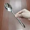 Cuchara de Acero Inoxidable 304 para el Hogar Mango Desnudo de Punta Mango para Comer Cuchara de Mesa Multiusos para Restaurante Cuchara de Sopa